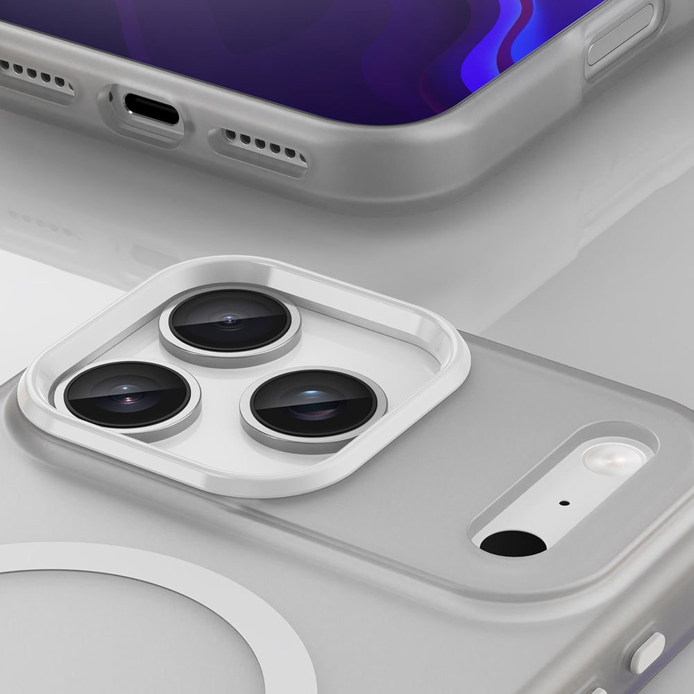 Magnetisk slibende iPhone 17 Pro Case Kompatibel med MagSafe - Matte White