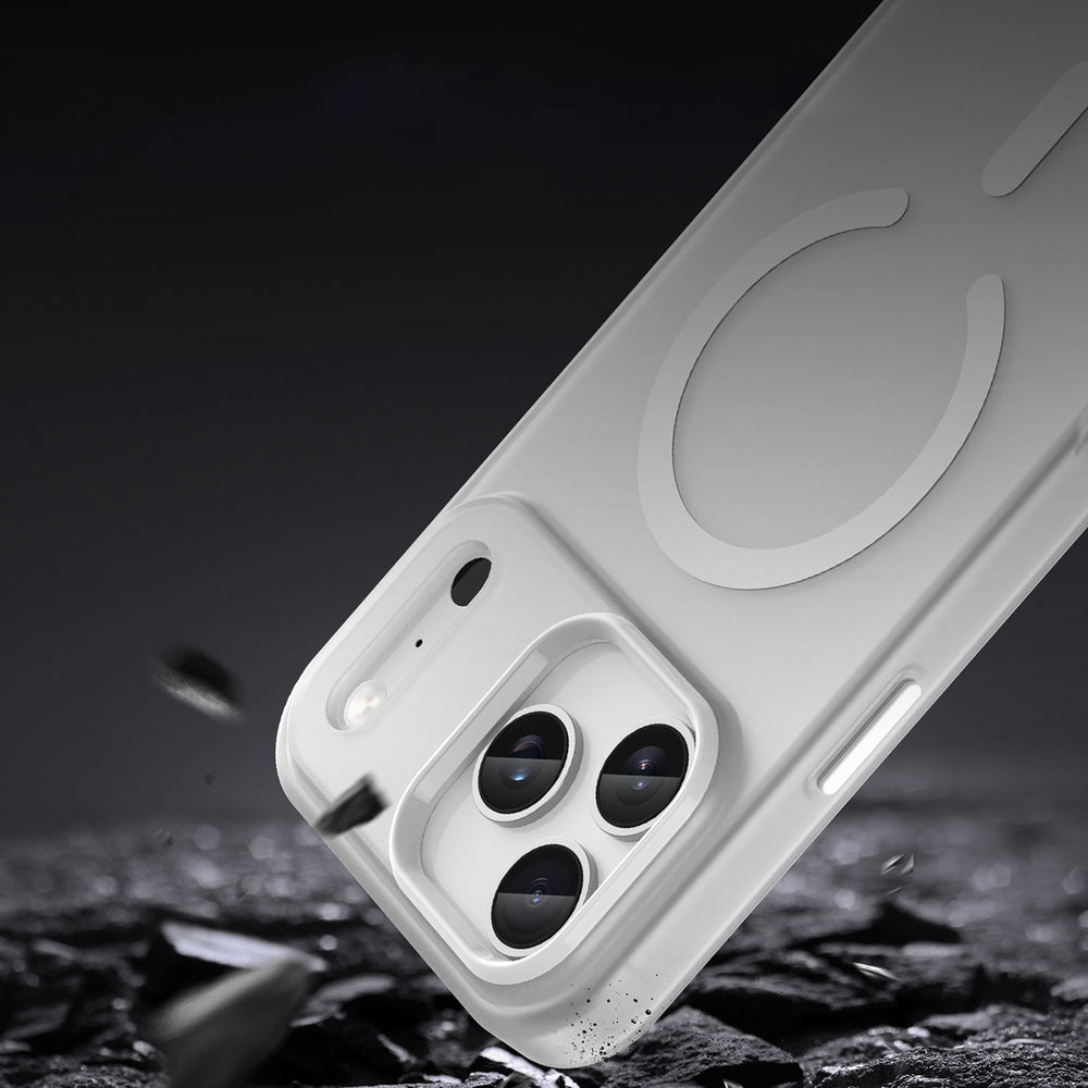 Magnetisk slibende iPhone 17 Pro Case Kompatibel med MagSafe - Matte White