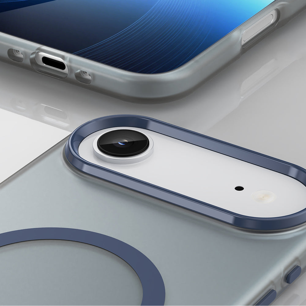 Magnetisk slibende iPhone 17 Air Case Kompatibel med MagSafe - Matte Blue