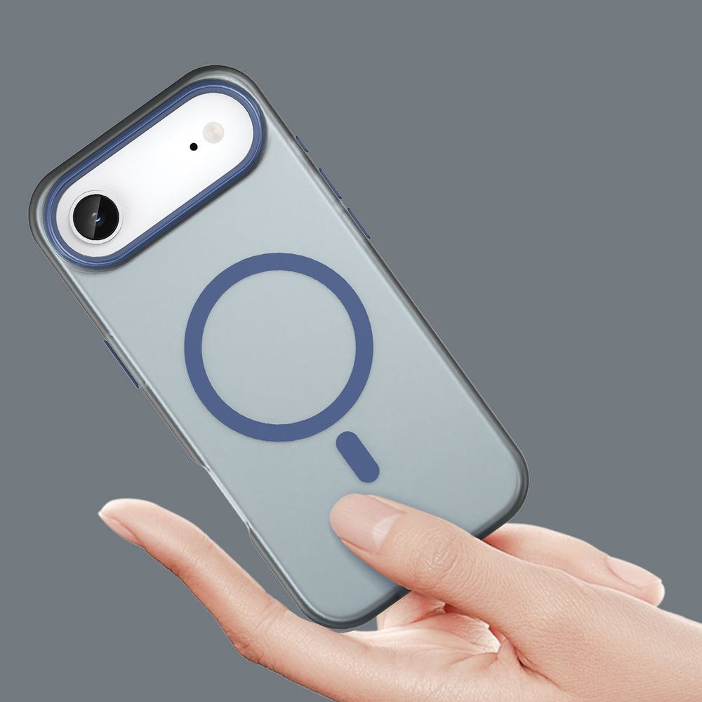 Magnetisk slibende iPhone 17 Air Case Kompatibel med MagSafe - Matte Blue