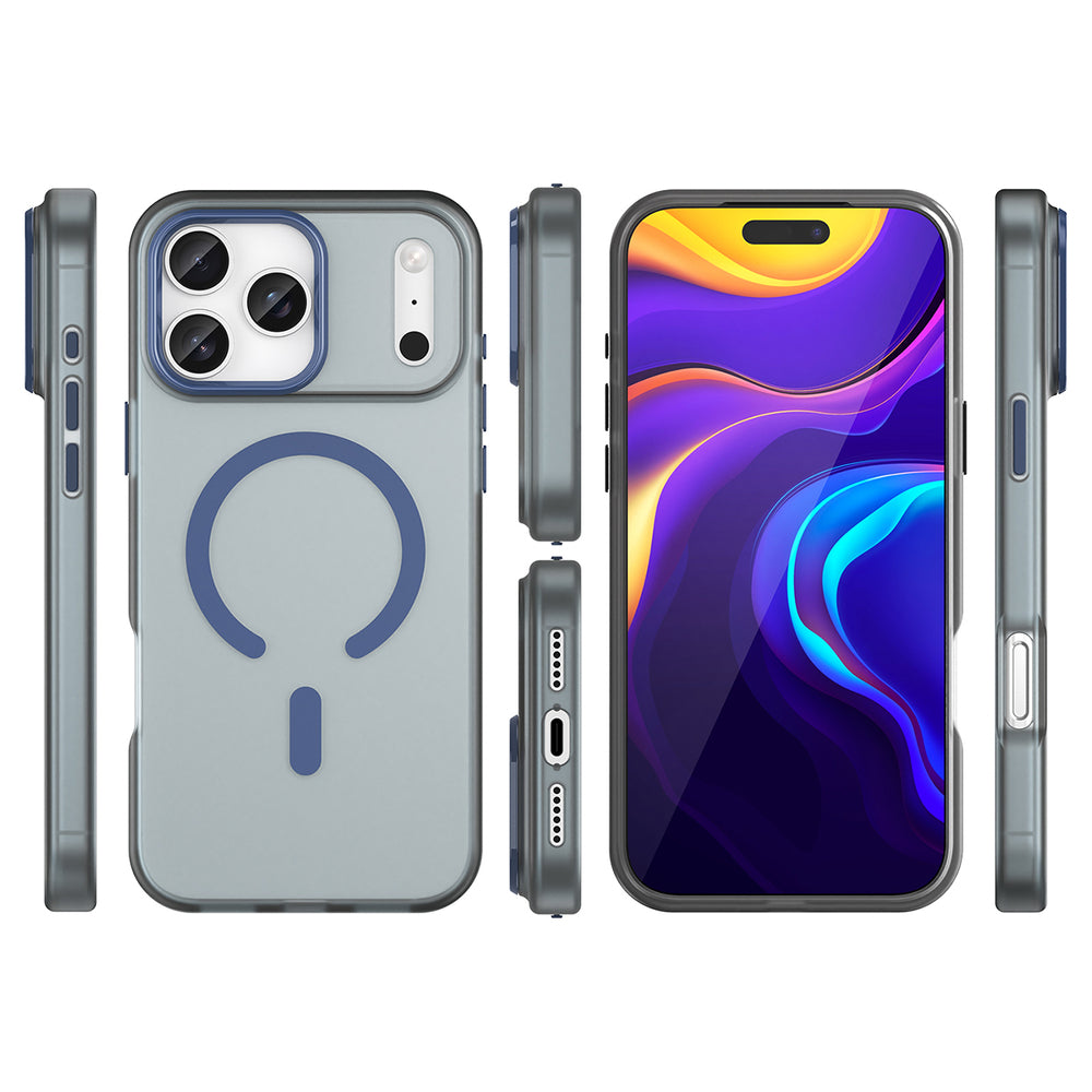 Magnetisk slibemiddel iPhone 17 Pro Max Case Kompatibel med MagSafe - Matte Blue