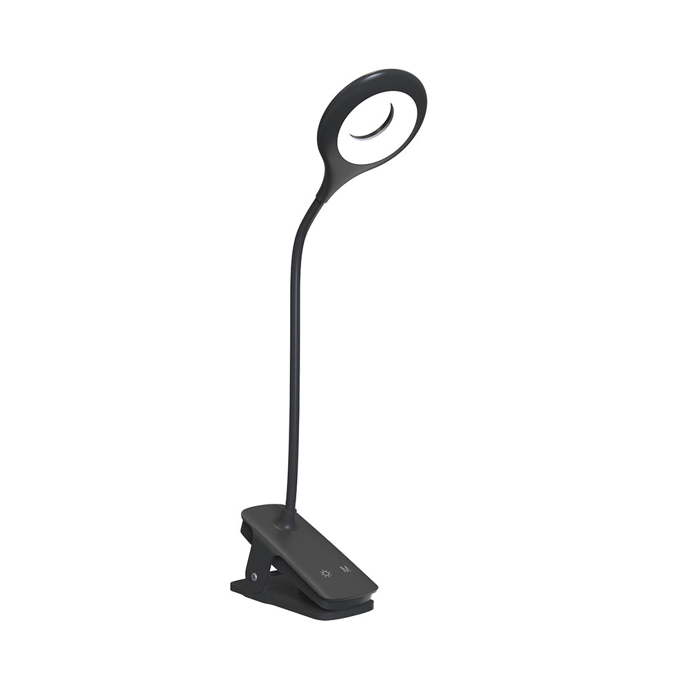 Mini Wozinsky trådløs LED-læselampe med Clip + USB-C-kabel - sort