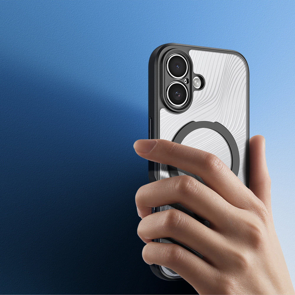 Dux Ducis Aimo Mag Case med magnetisk ring og stativ til iPhone 17 Sort