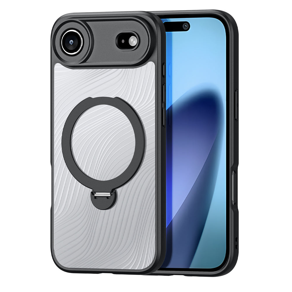 Dux Ducis Aimo Mag Case med magnetisk ring og stativ til iPhone 17 Air Sort