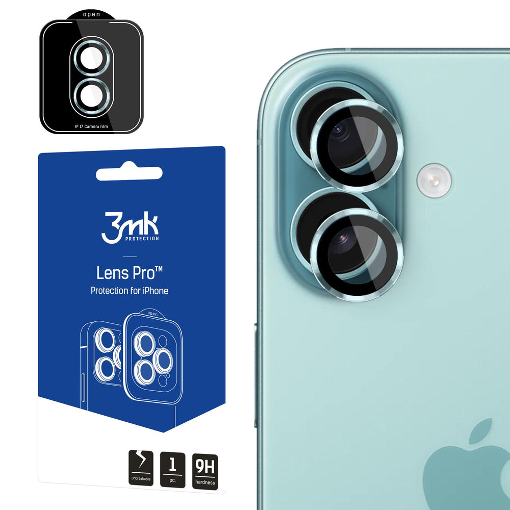 3mk Lens Protection Pro tempereret glas til iPhone 17 - Grøn