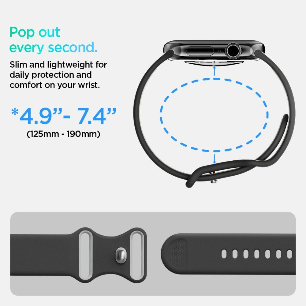 Spigen Nano Pop Strap til Apple Watch 40/41/42 mm - sort og grå
