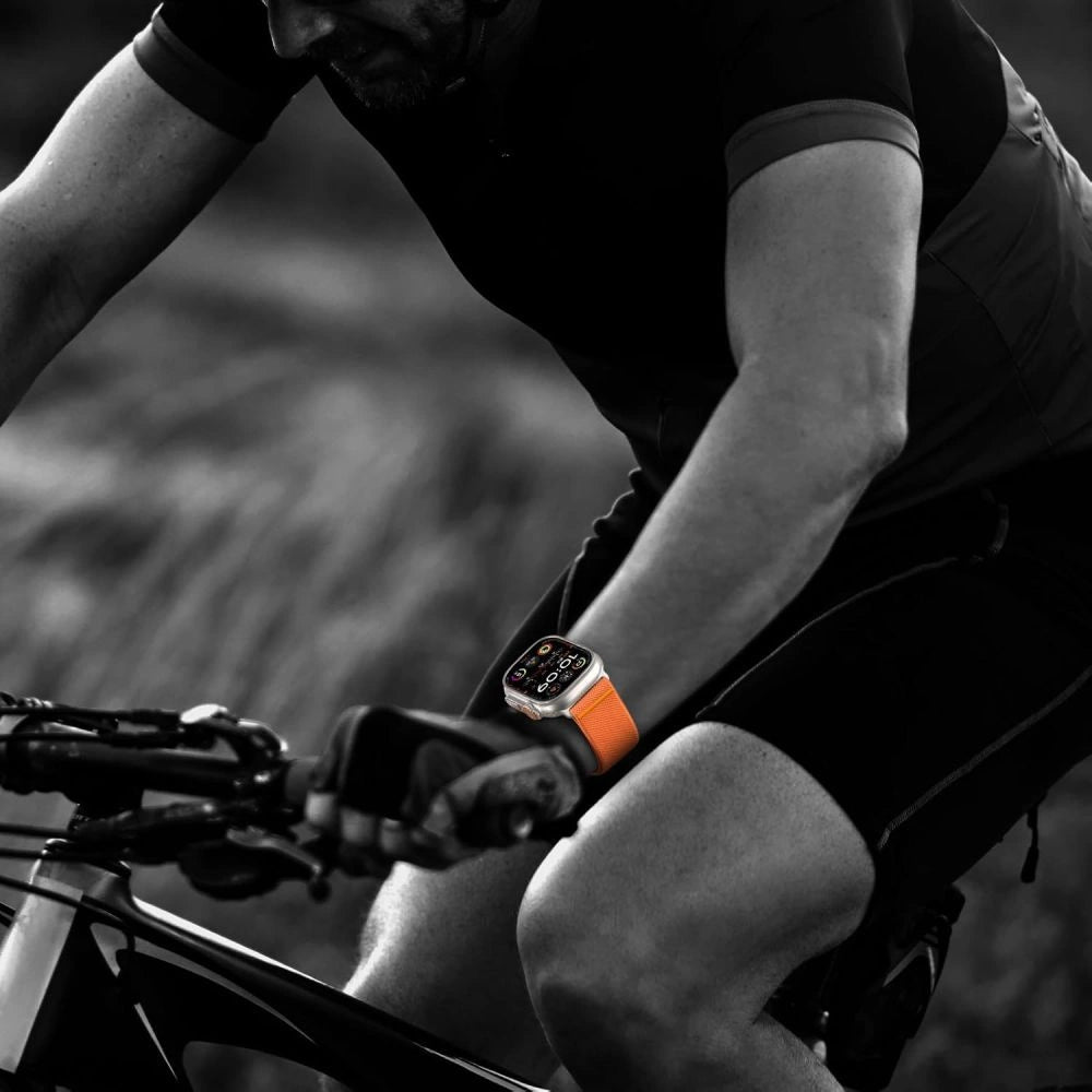 Tech-Protect Nylon Strap til Apple Watch 44 / 45 / 46 / 49 mm - Orange