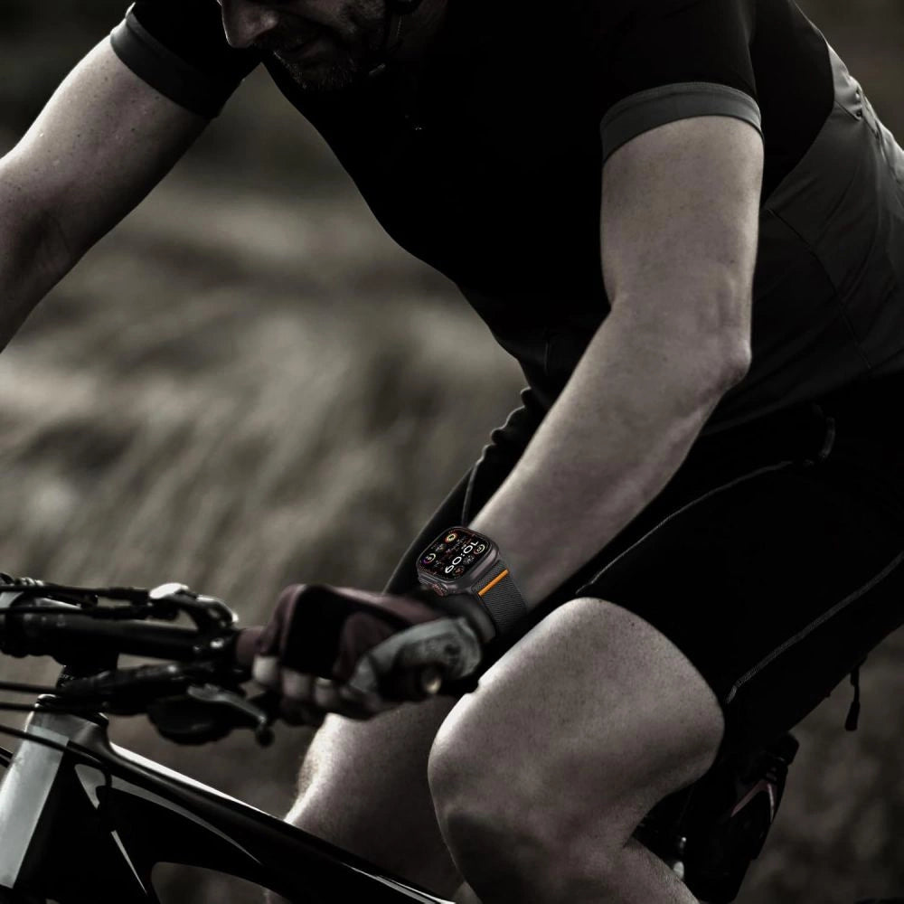 Tech-Protect Nylon Slip Strap til Apple Watch 44 / 45 / 46 / 49 mm - sort