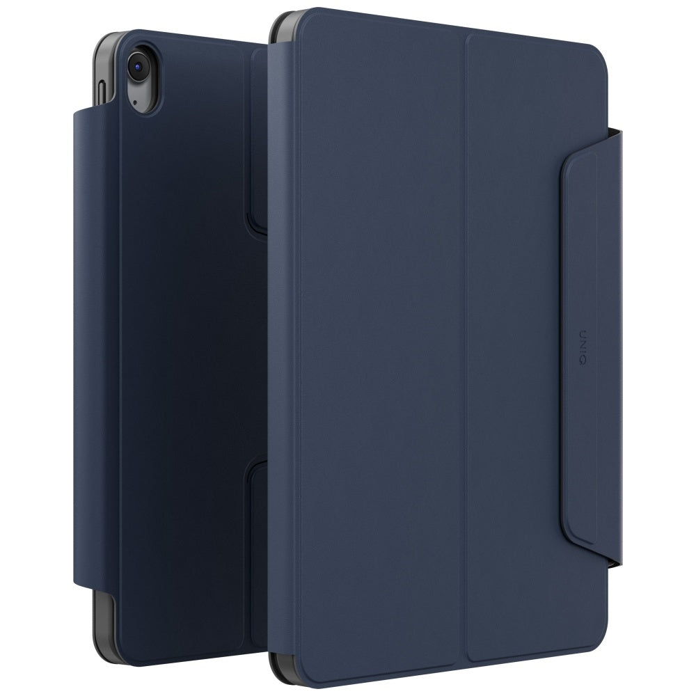 Uniq Rovus Snapmount Magnetic 360 Rotating Fjernbar forside til iPad 11" 2025 / iPad 10.9" 2022 (10 generation) - marineblå