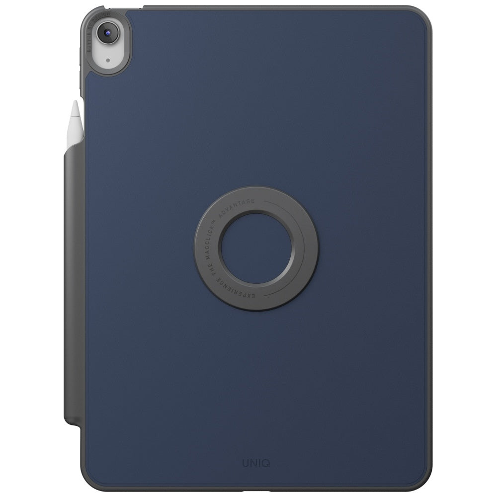 Uniq Rovus Snapmount Magnetic 360 Rotating Fjernbar forside til iPad 11" 2025 / iPad 10.9" 2022 (10 generation) - marineblå