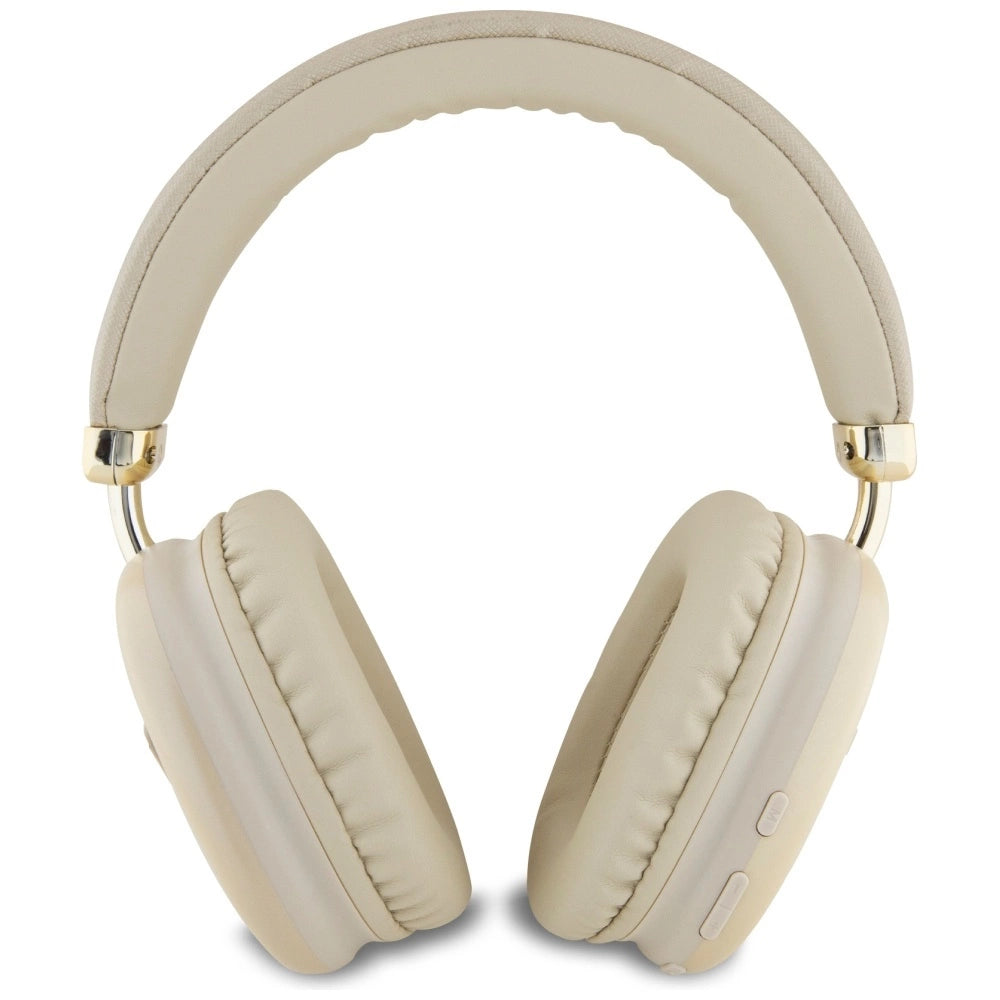 Guess Bluetooth 5.3 Metallic Triangle Logo Gold Over-Ear Headphones