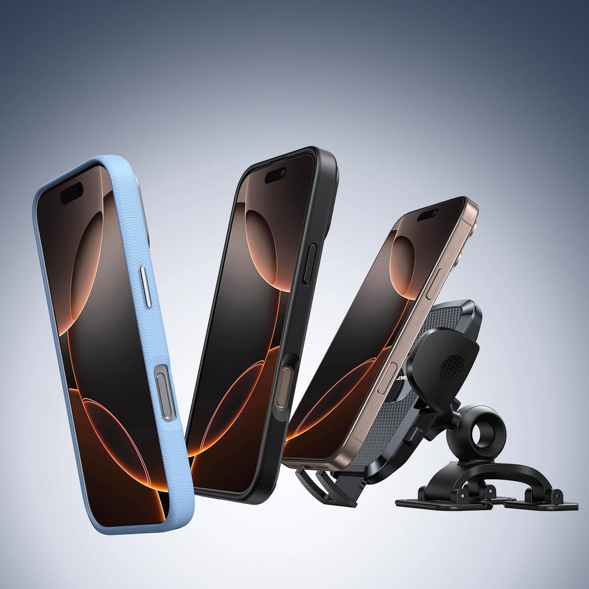 Joyroom JR-ZS259 klemme bilholder med tre justerbare ben - sort