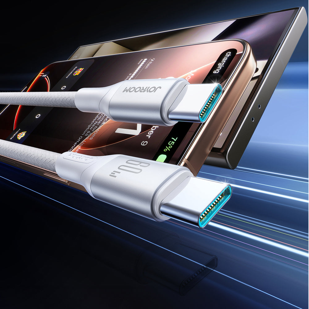 Joyroom S-A28 Flash Series 60W USB-C - USB-C Kabel 1m - Hvid