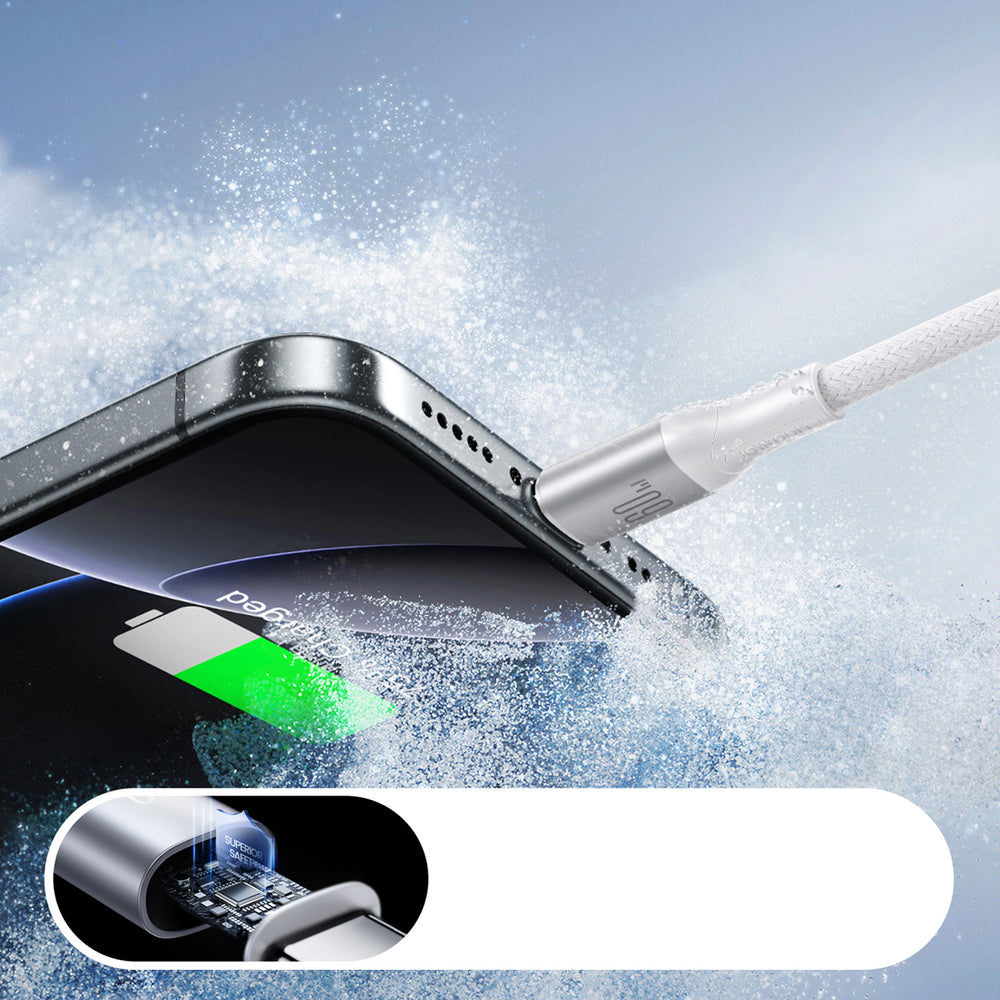 Joyroom S-A28 Flash Series 60W USB-C - USB-C Kabel 1m - Hvid