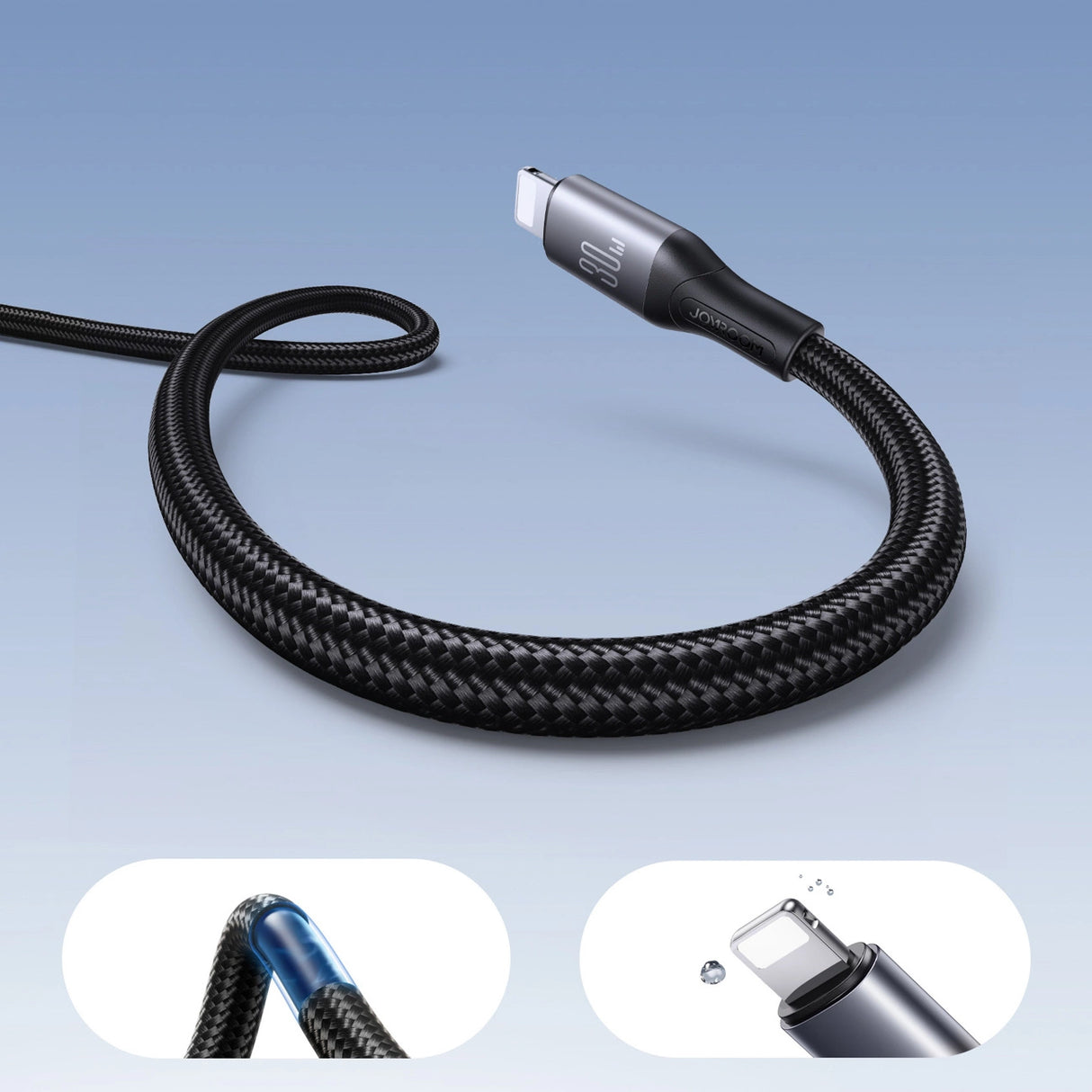 Joyroom S-A28 Flash Series 30W USB-C - Lightning cable 2m - black
