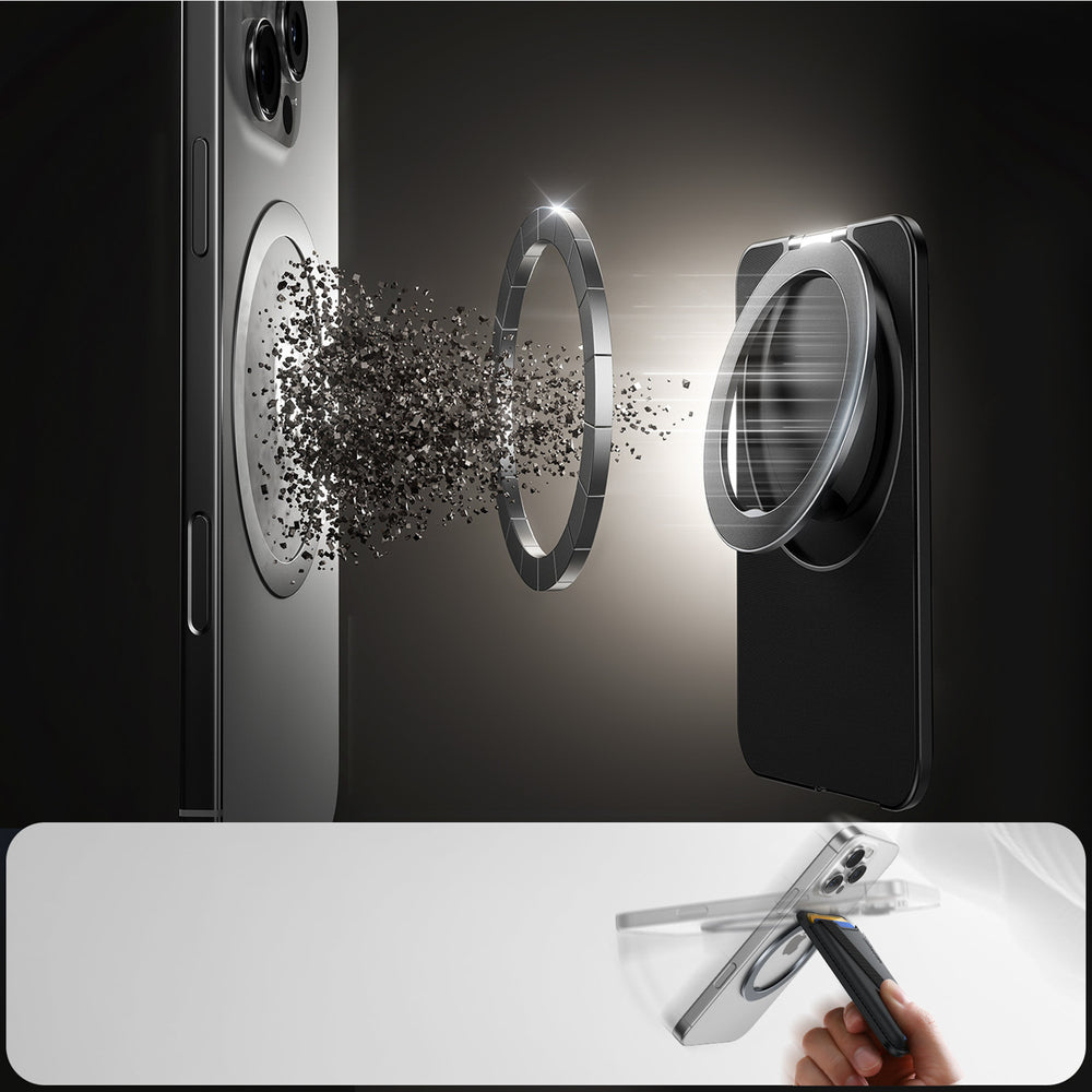 Joyroom JR-ZS432 Magnetic Wallet Kompatibel med MagSafe - sort