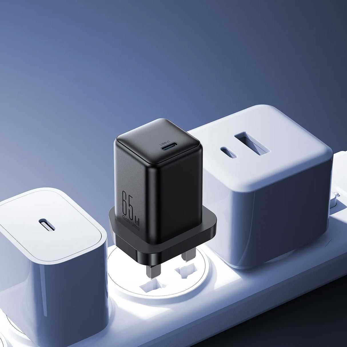 Joyroom JR-TCG18 65W Wall Charger 1 x USB-C (UK Plug) - sort