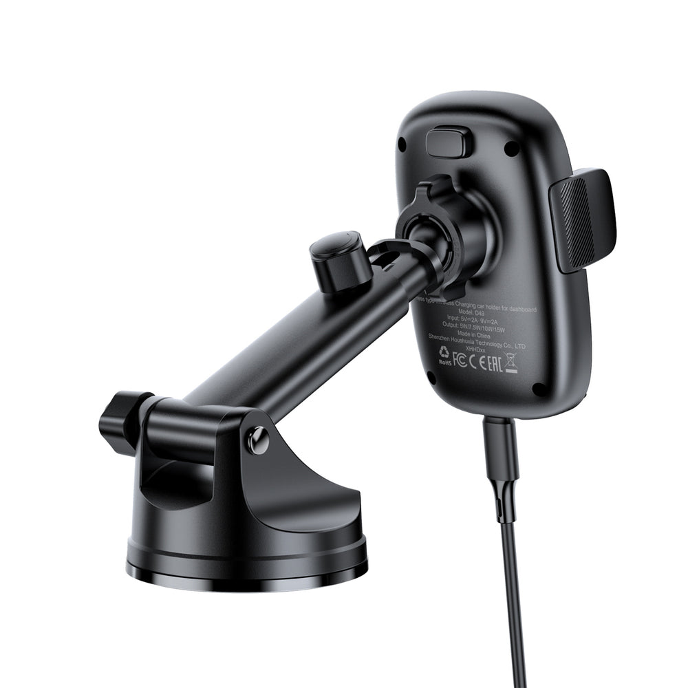Acefast D49 Car Mount with Wireless Charger for Dashboard - Black