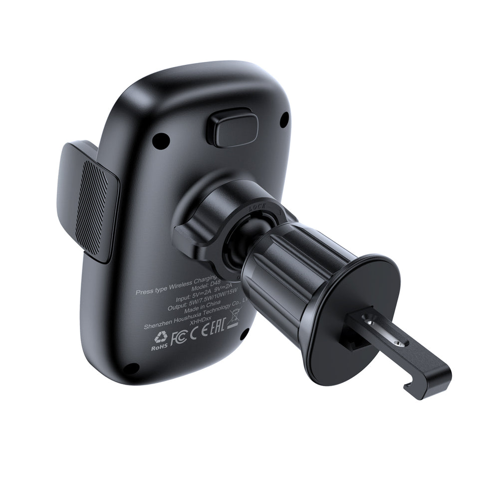 Acefast D48 Car Air Vent Mount med trådløs oplader - sort