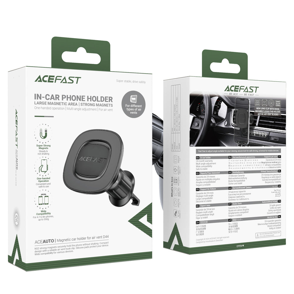 Acefast D44 magnetic air vent holder - black