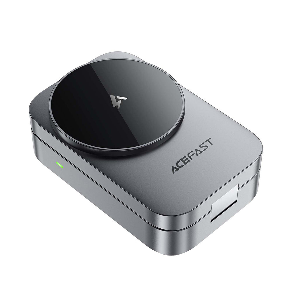 Acefast E22 3-in-1 Wireless Inductive Charging Station, MagSafe Compatible - Gray