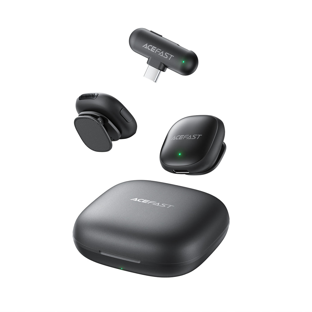 Acefast R1 Wireless Lavalier Microphones 2 pcs - Black