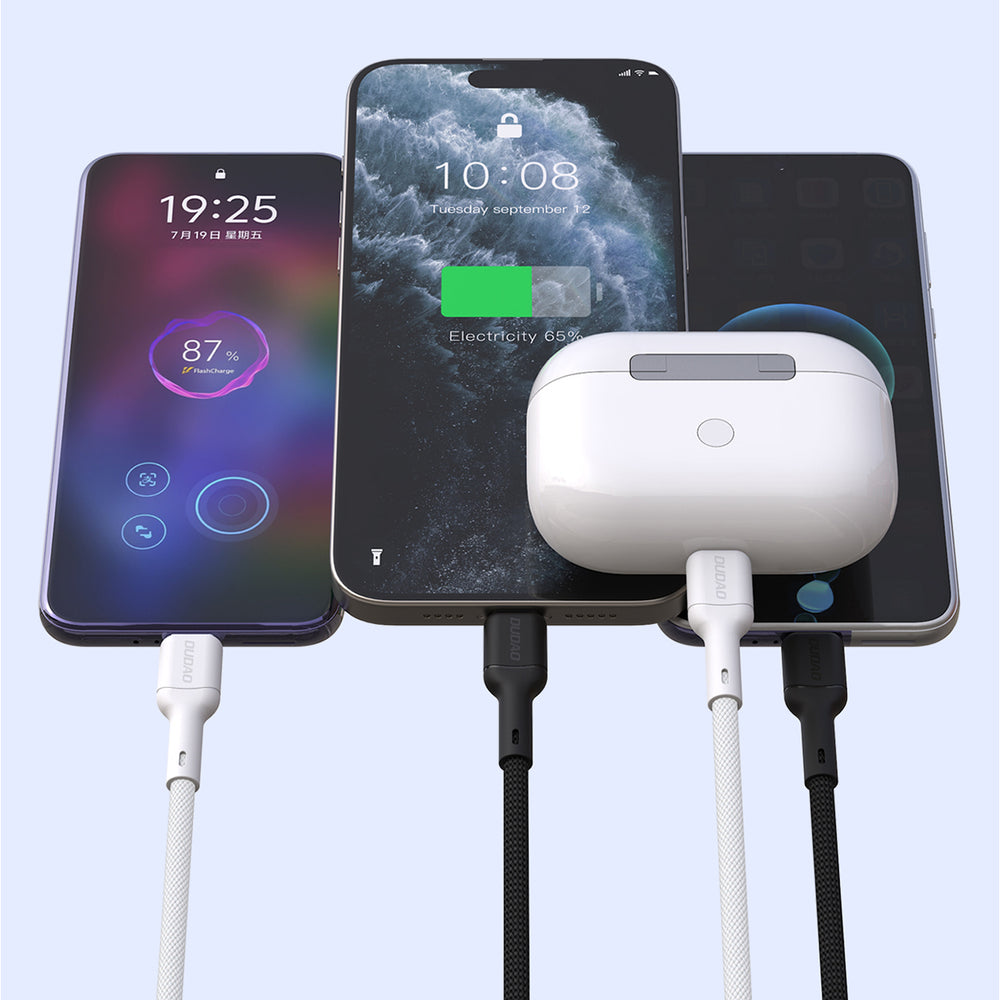 Dudao L9X 30W USB-C - Lightning Cable 2m - White