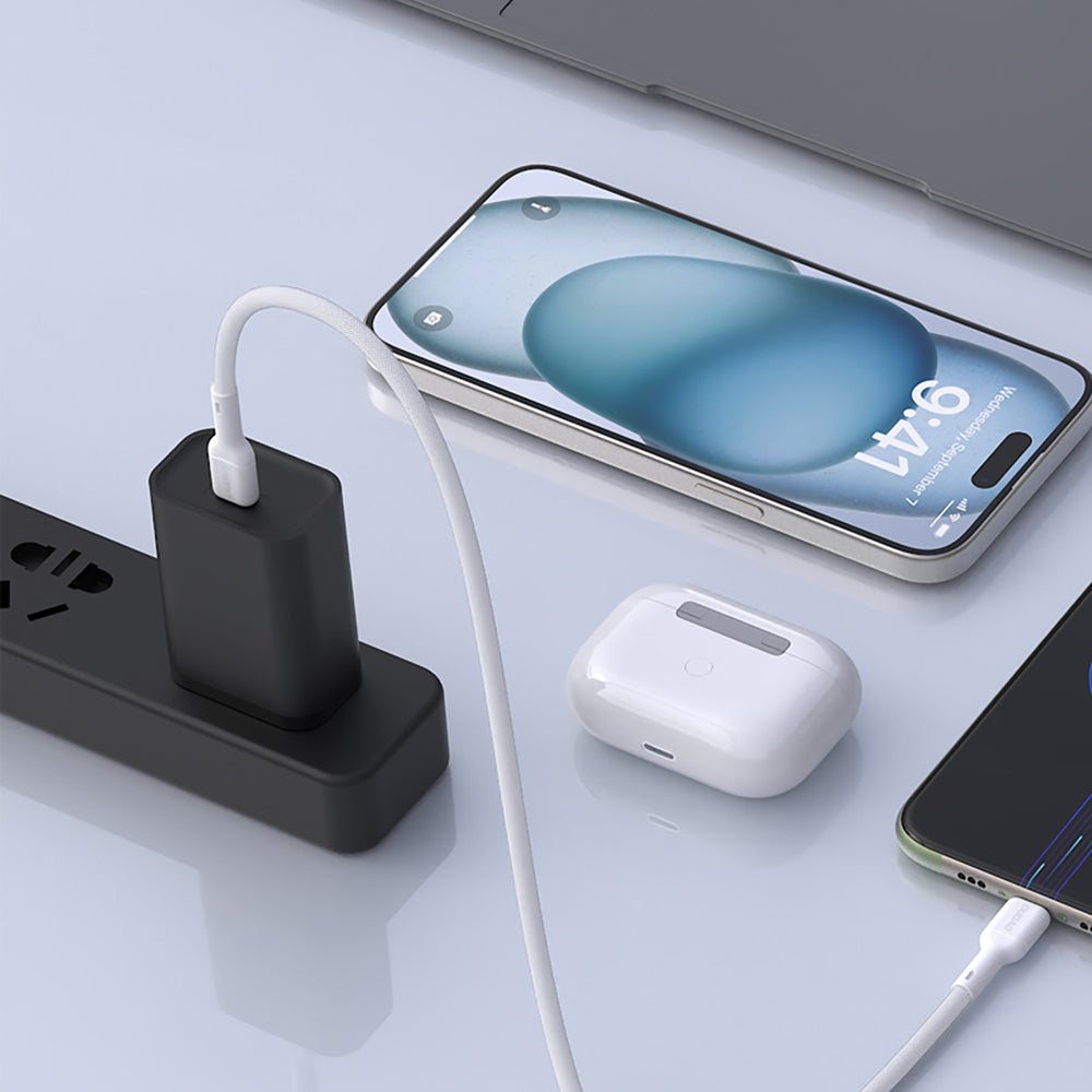 Dudao L9X 30W USB-C - Lightning Cable 2m - White