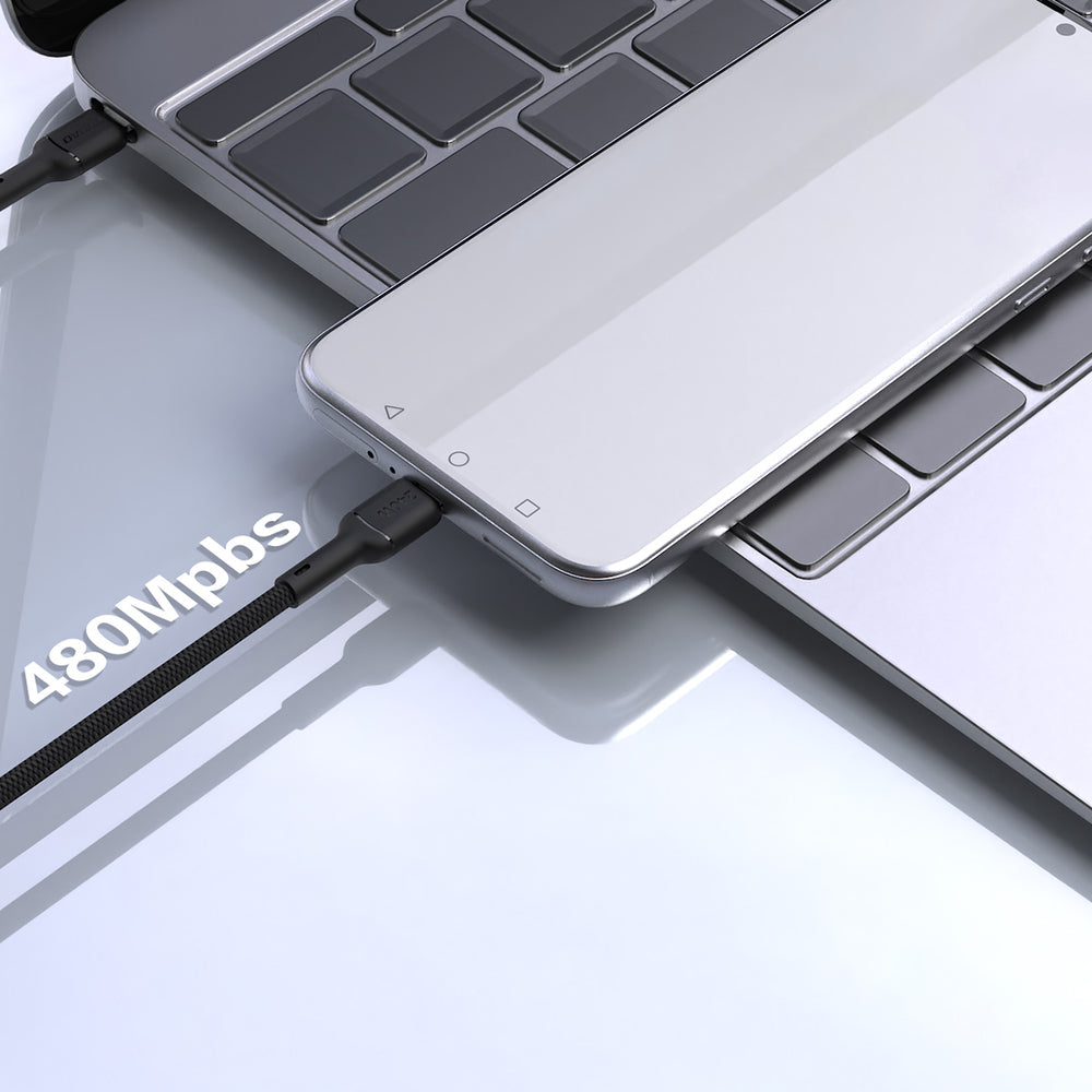 Dudao L9C Max 240W PD USB-C - USB-C Kabel 1,2 m - sort