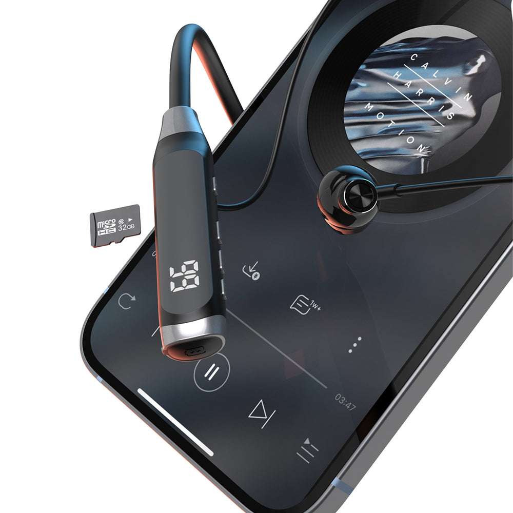Dudao U5 Max Bluetooth Halsbånd Trådløse hovedtelefoner - sort