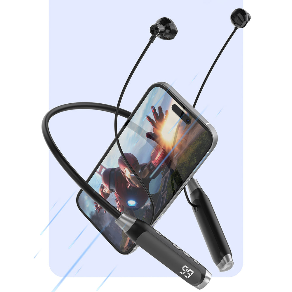 Dudao U5 Max Bluetooth Halsbånd Trådløse hovedtelefoner - sort