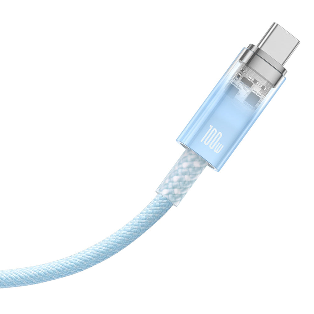 Baseus Explorer 100W USB-C - USB-C Cable with Intelligent Temperature Sensor 1m - Blue