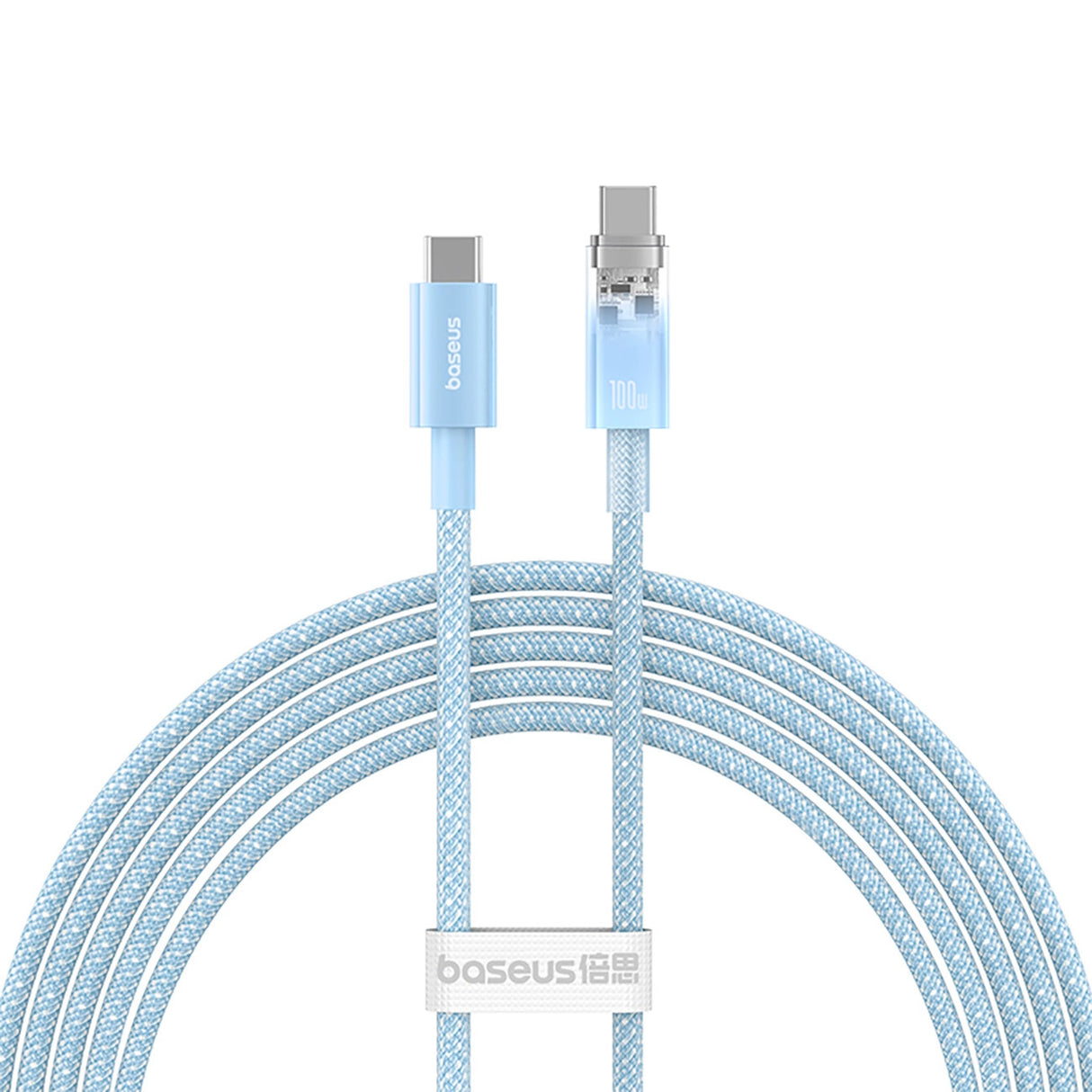 Baseus Explorer 100W USB-C - USB-C-kabel med intelligent temperatur sensor 2m - Blå