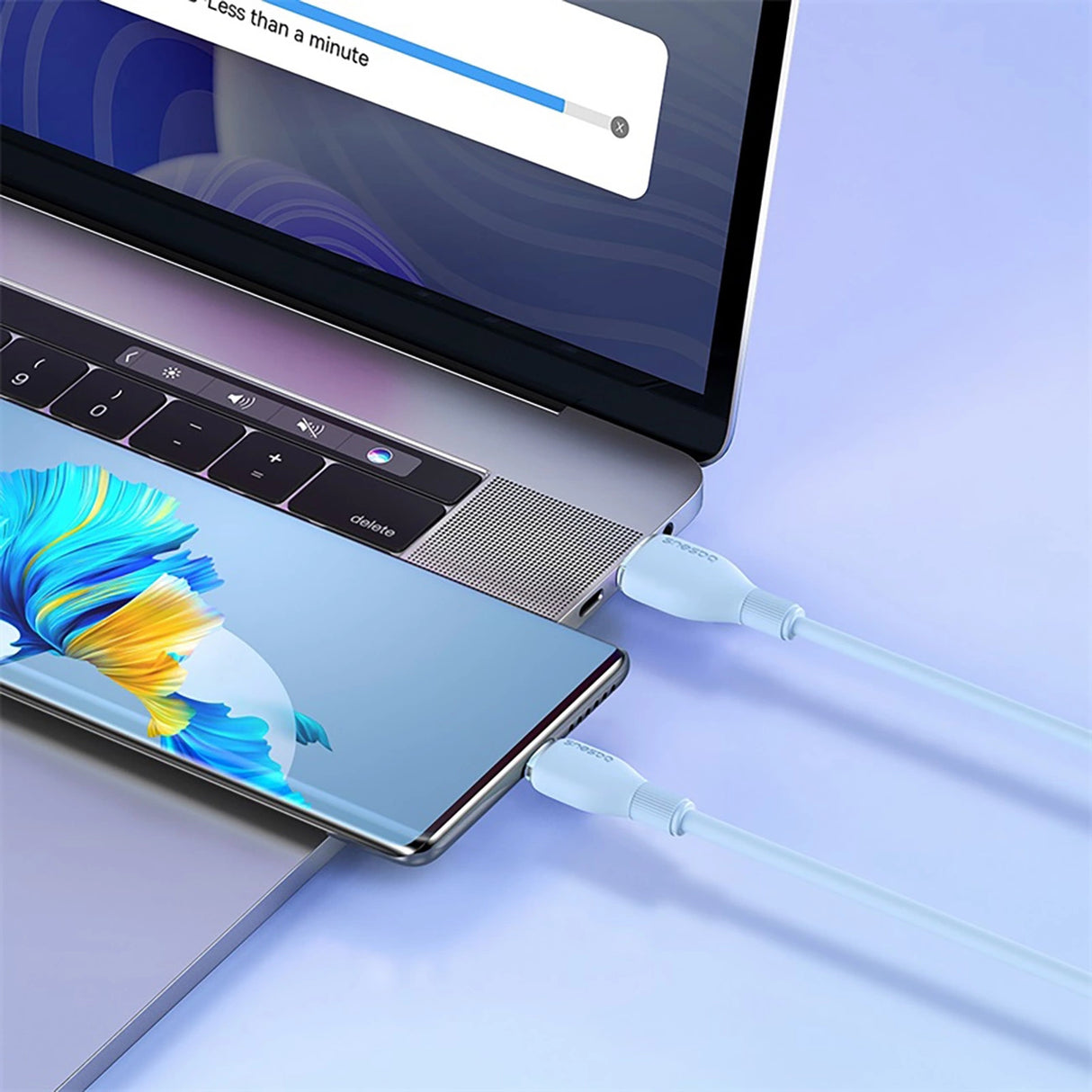 Baseus Pudding 100W USB-A - USB-C Kabel 2m - Blå