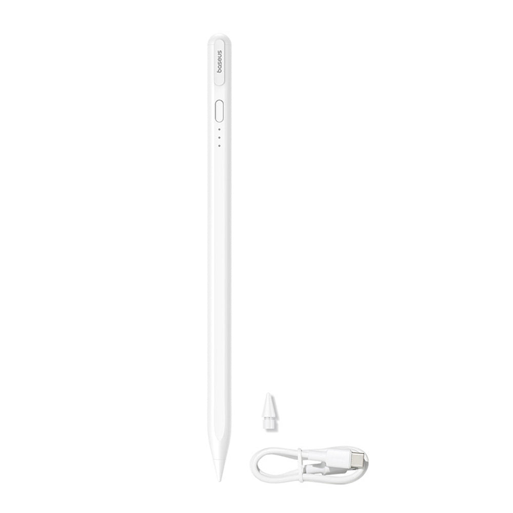 Baseus Smooth Writing 3 Active Stylus, Wired Rechargeable Stylus (Writing Angle Detection Version) - White