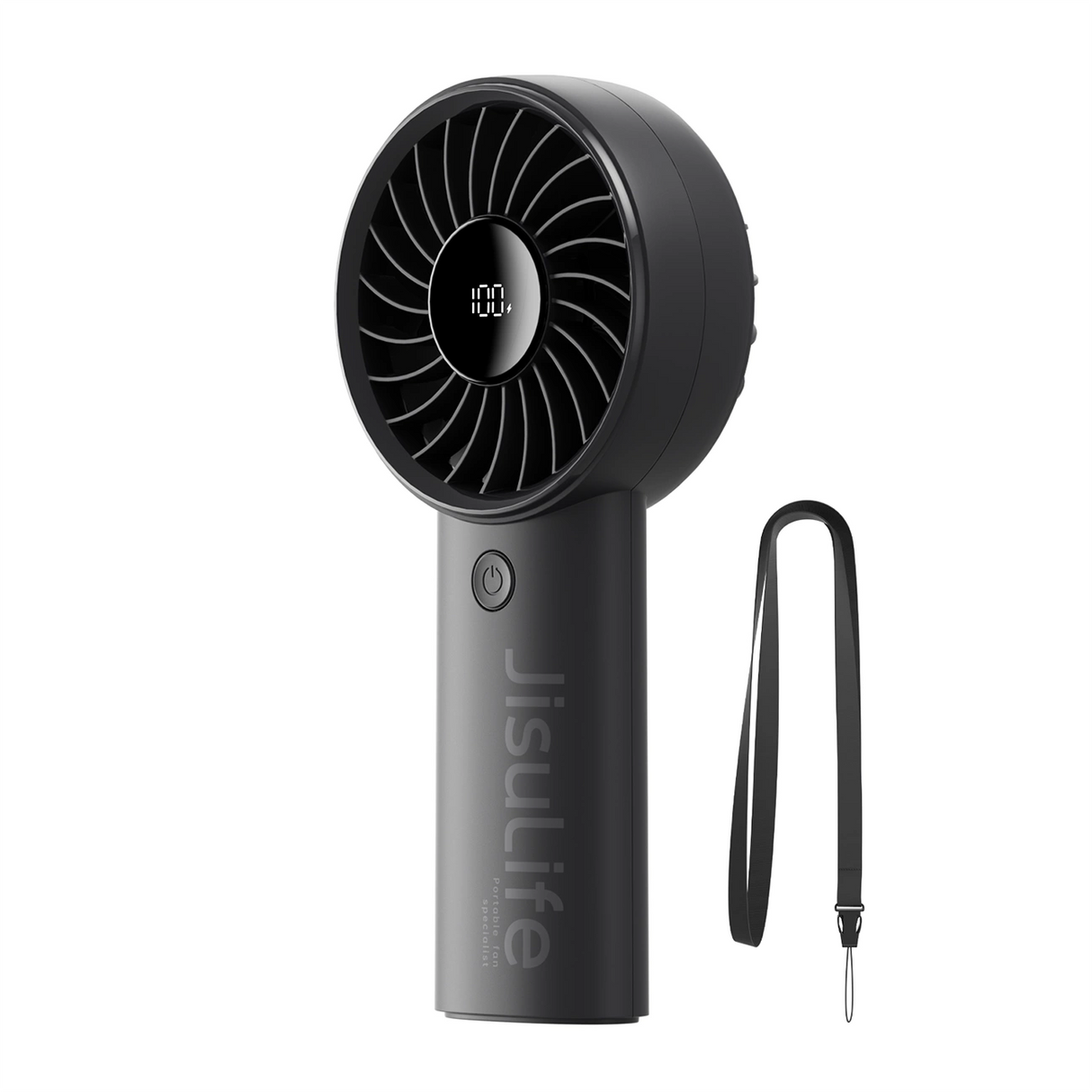 Jisulife håndholdt ventilator Life4 5000mAh bærbar USB-ventilator - sort