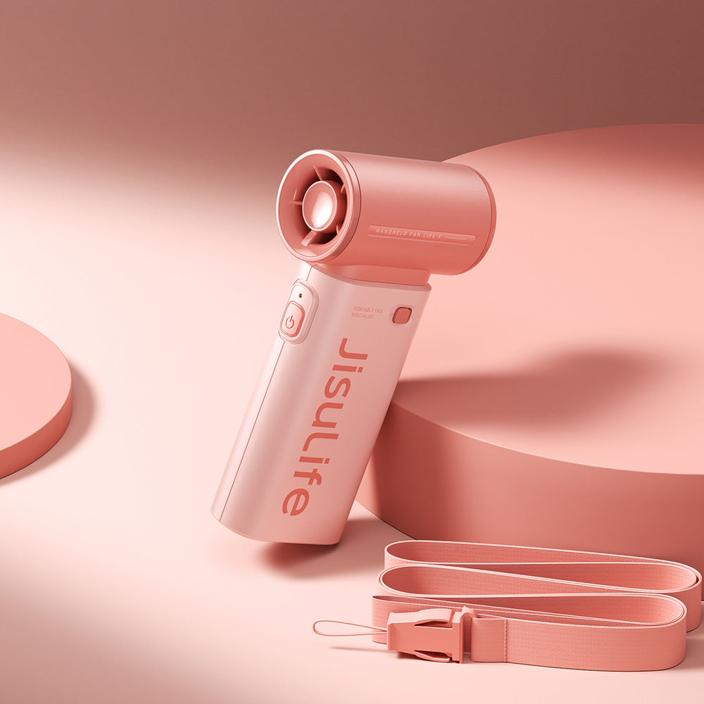 Jisulife Handheld Fan Life9 5000mAh Portable Mini Blower USB Fan - Pink