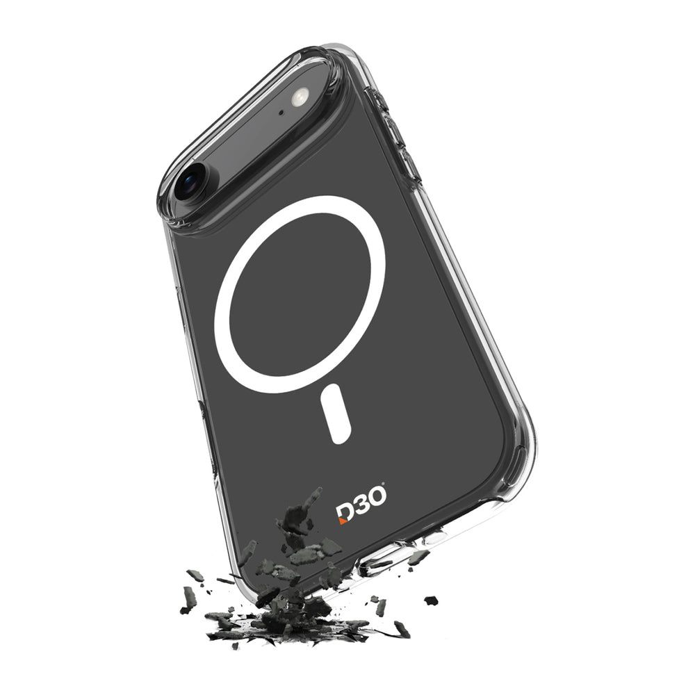 Puro Impact Clear D3O TPU+PC MagSafe Kompatibel Case til iPhone 17 Air - Gennemsigtig