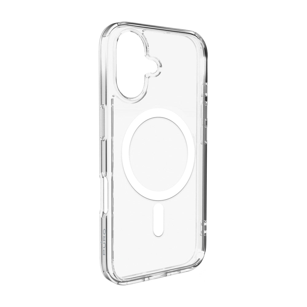 Puro Lite Mag TPU+PC Case Kompatibel med MagSafe til iPhone 17 - Transparent med hvid ring