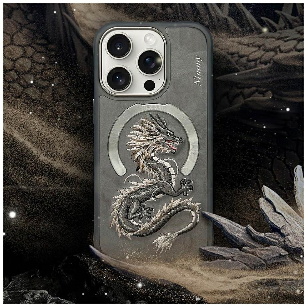 Nimmy Dragon MagSafe Case til iPhone 16 Pro Max - Grå