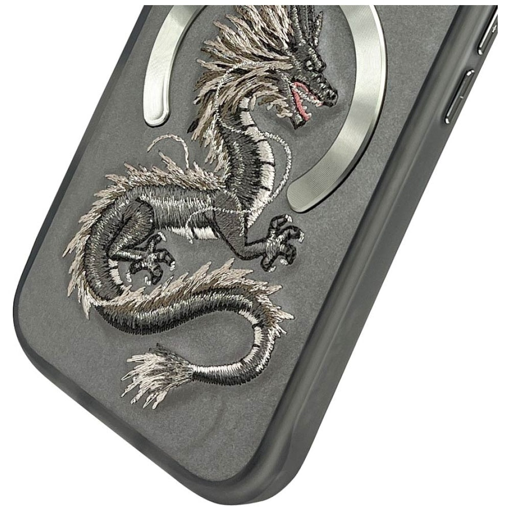 Nimmy Dragon MagSafe Case til iPhone 16 Pro - Grå