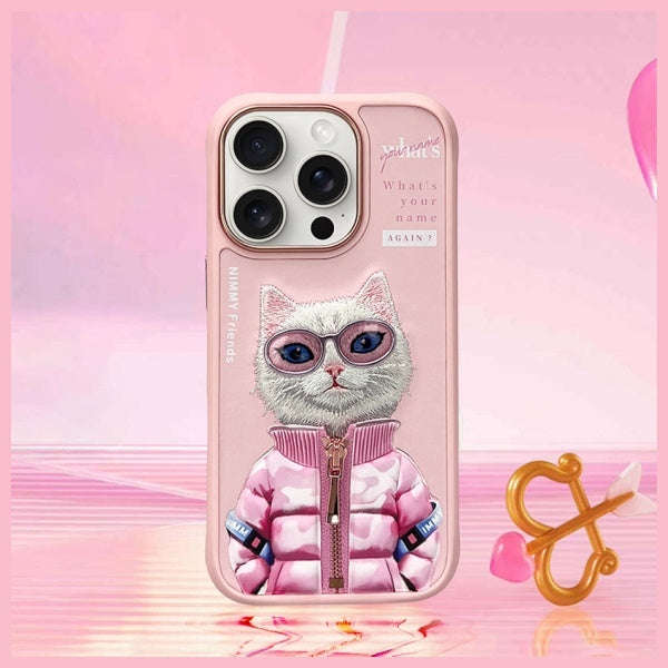 Nimmy Cool&Cute 2.0 Cat Case til iPhone 16 Pro - Pink