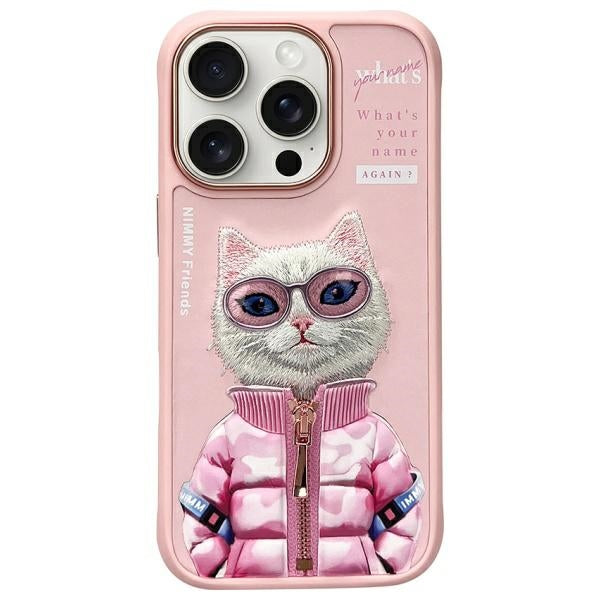 Nimmy Cool&Cute 2.0 Cat Case til iPhone 16 Pro Max - Pink