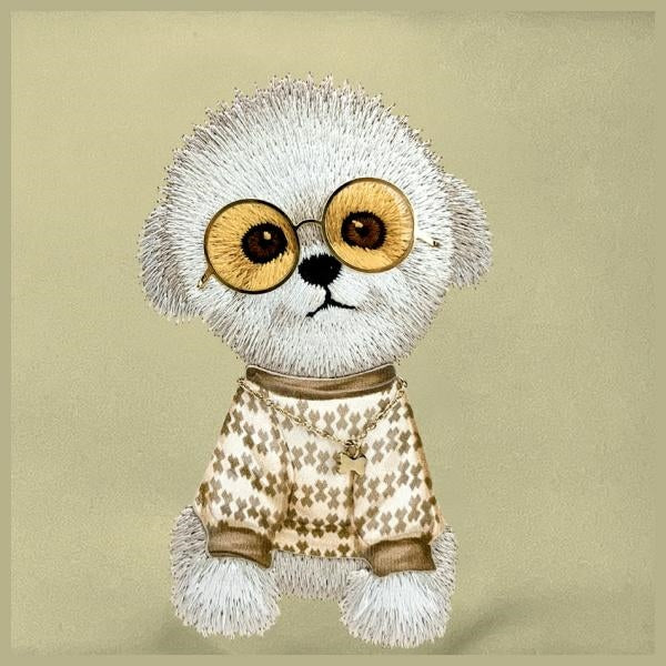 Nimmy Crossbody Briller Cool Dog Skuldertaske - Grøn