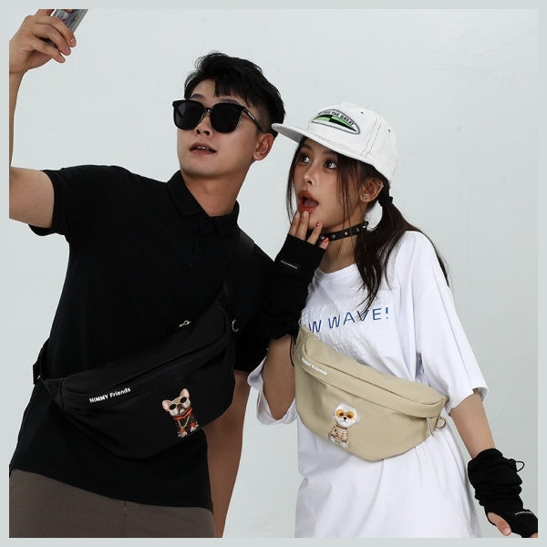 Nimmy Crossbody Briller Cool Dog Skuldertaske - Grøn