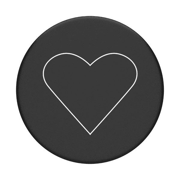 Popsockets 2 hvide hjerte sort holder og telefon stå