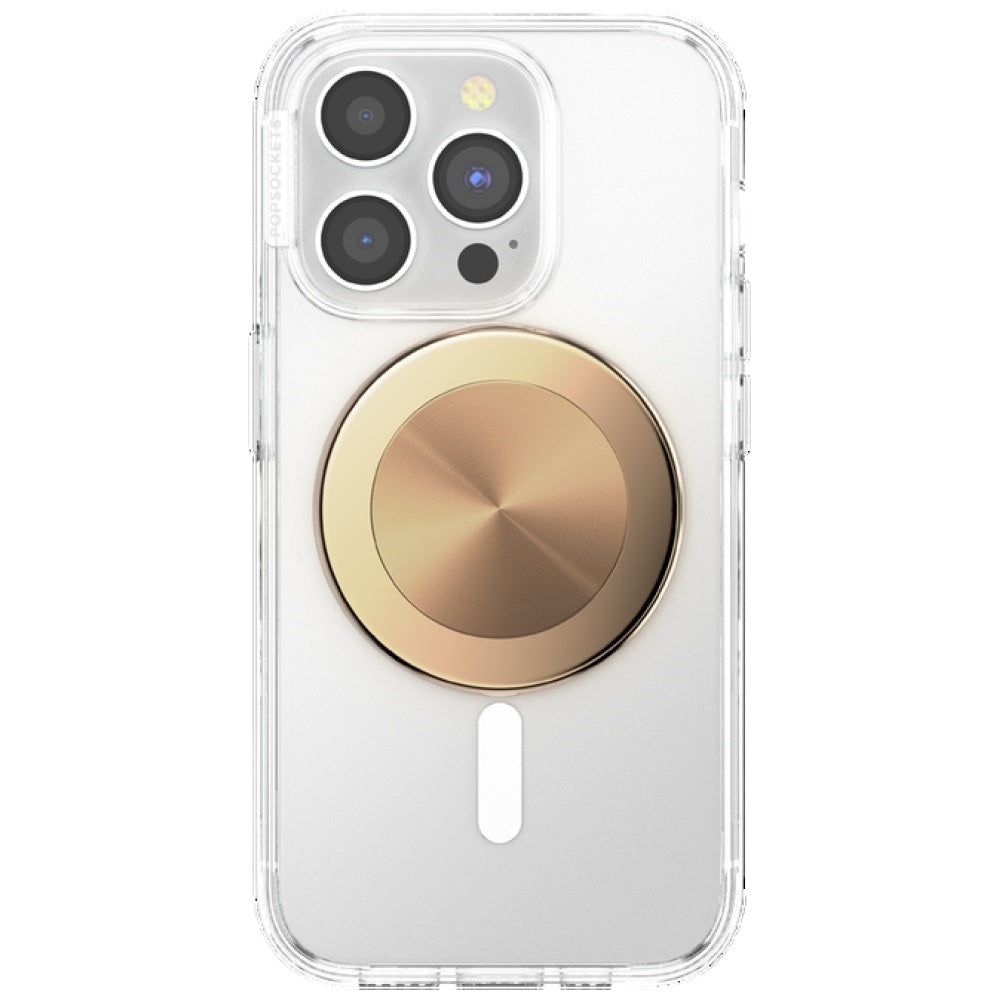 Popsockets Rund Radial Gold Aluminium MagSafe Holder og Telefon Stativ