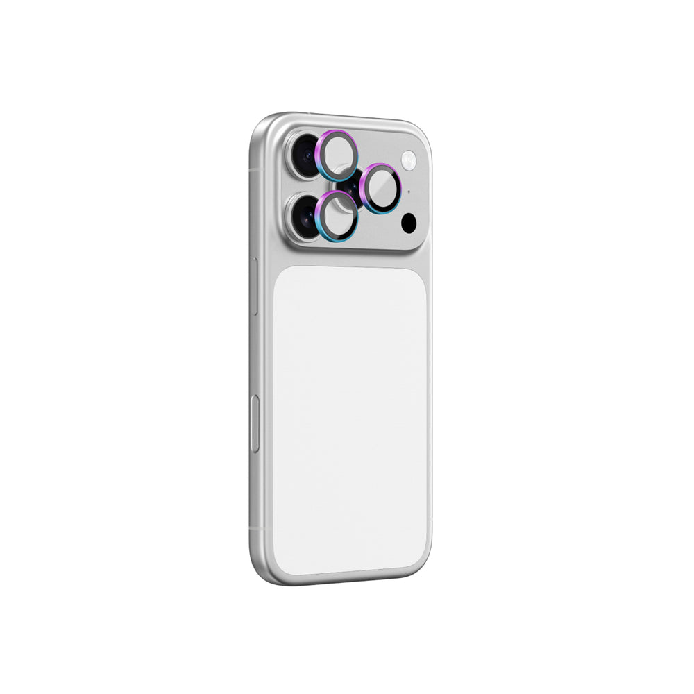 AmazingThing Lens Glass for iPhone 17 Pro / Pro Max with Rainbow Aluminum Frame