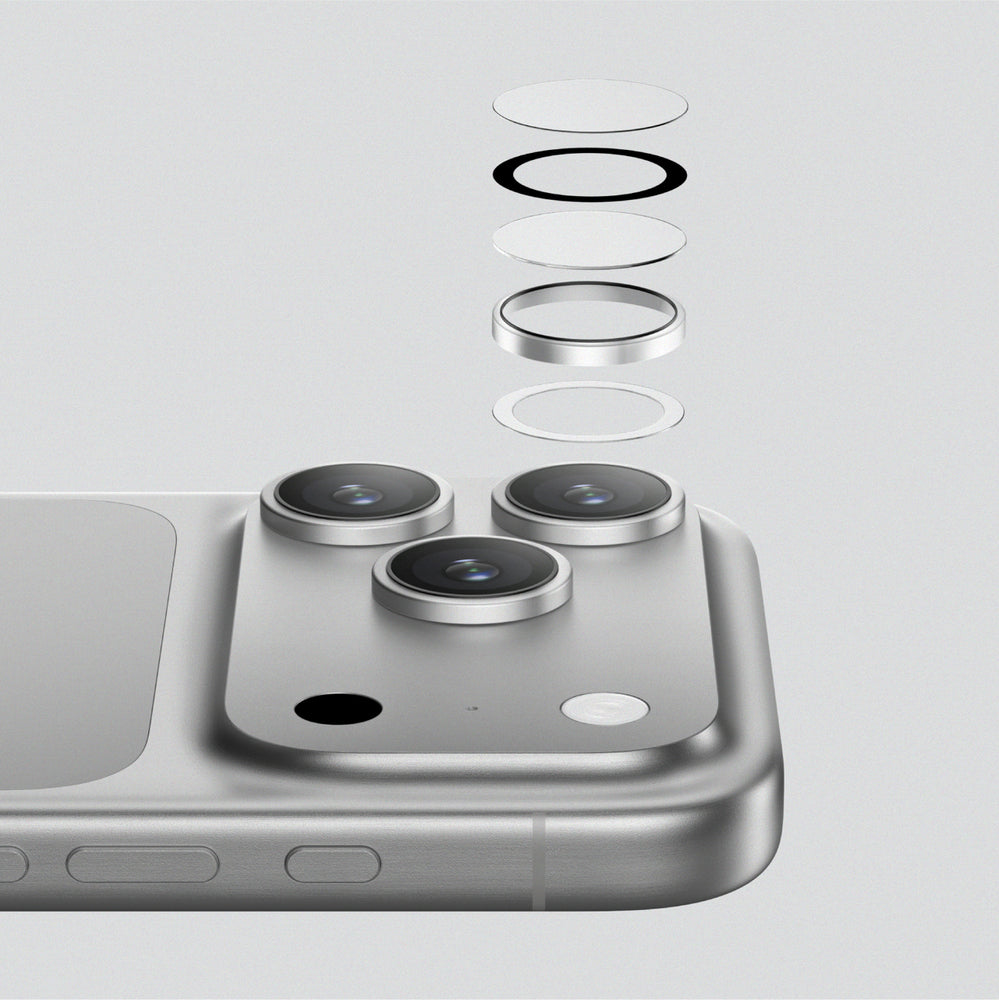 AmazingThing Sapphire Camera Glass til iPhone 17 Pro / Pro Max - med sort ramme