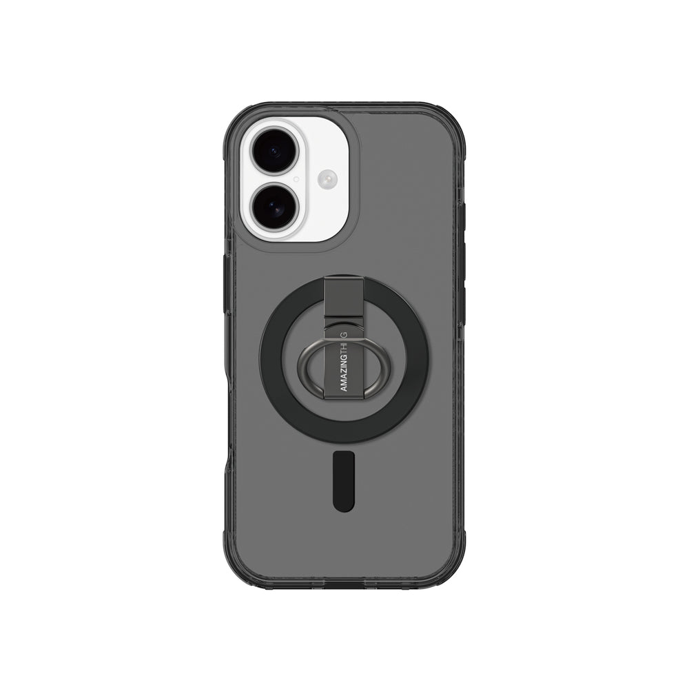 AmazingThing Titan Pro Grip Ring Set Case til iPhone 17 Kompatibel med MagSafe - sort